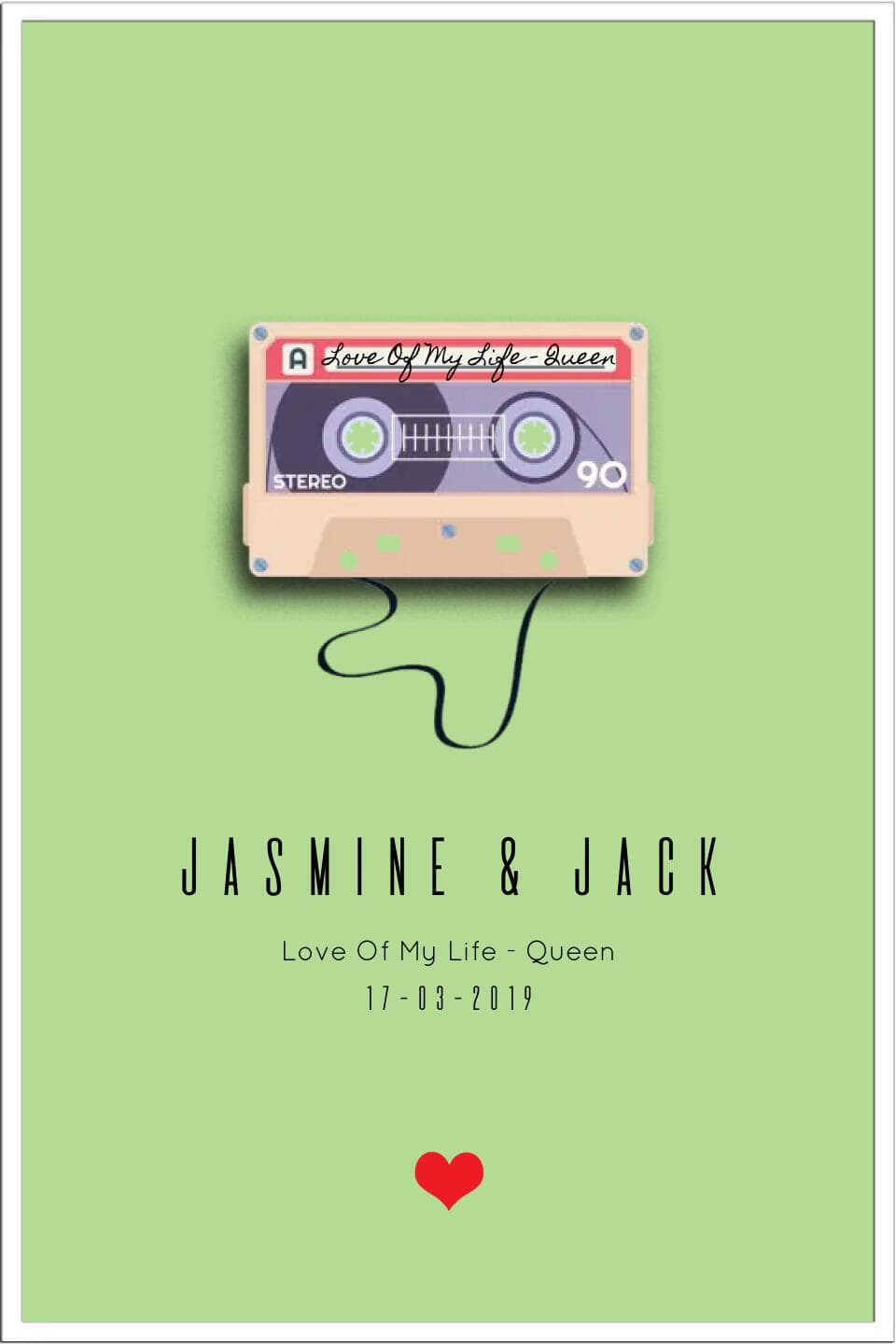 Personalised Mix Tape Framed Print